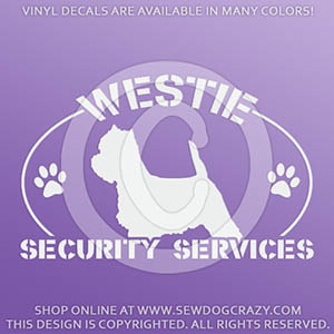 Westie Security Vinyl Decal