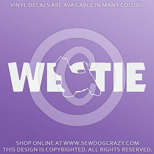 Cool Westie Vinyl Stickers