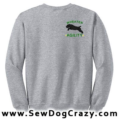 Embroidered Wheaten Terrier Agility Sweatshirts