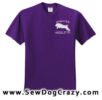 Embroidered Wheaten Terrier Agility Tshirts