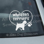 Love Wheaten Terriers Window Stickers