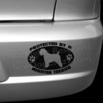 Protected by a Wheaten Terrier Bumper Sticker