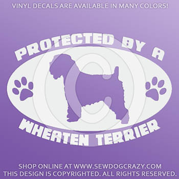 Protected by a Soft Coated Wheaten Terrier Decal