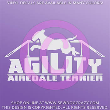 Airedale Agility Car Sticker
