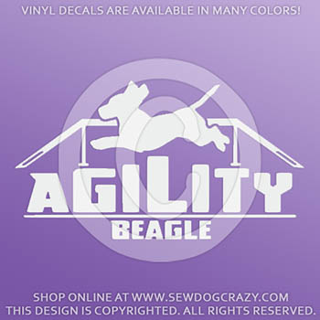 Beagle Agility Dog Walk Car Decals