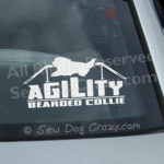 Bearded Collie Agility Car Sticker