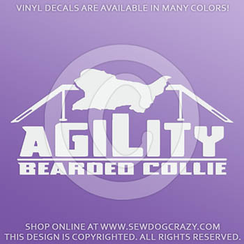 Bearded Collie Agility Decals