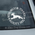Bedlington Terrier Agility Car Window Stickers