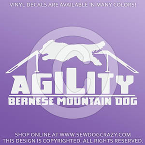 Agility Bernese Mountain Dog Window Stickers