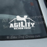 Bichon Agility Car Window Stickers