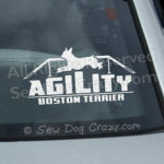 Boston Terrier Agility Window Stickers