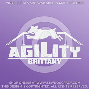 Brittany Agility Dog Walk Stickers