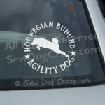 Buhund Agility Car Window Stickers