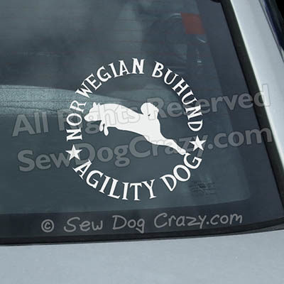 Buhund Agility Car Window Stickers