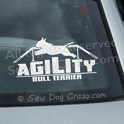 Bull Terrier Agility Window Stickers