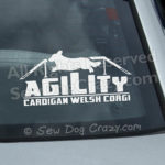Cardigan Welsh Corgi Agility Car Window Stickers