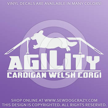 Cardigan Welsh Corgi Agility Car Window Decals