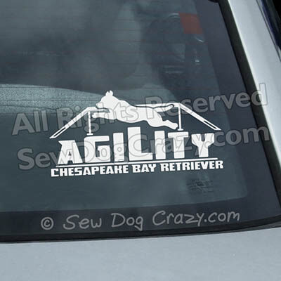 Chesapeake Bay Retriever Agility Car Window Sticker