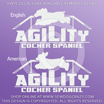 Cocker Spaniel Agility Decals