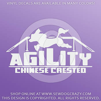 Chinese Crested Agility Car Decals
