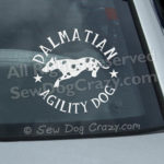 Dalmatian Agility Window Sticker