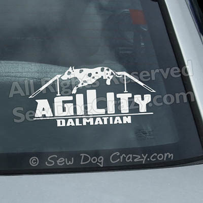 Dalmatian Agility Car Window Stickers