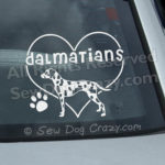 Love Dalmatians Window Decals