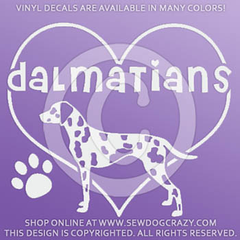 Love Dalmatians Vinyl Stickers