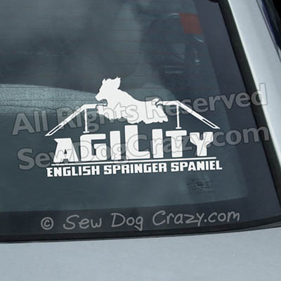 Springer Spaniel Agility Car Window Sticker