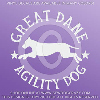 Great Dane Agility Decals
