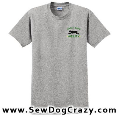 Embroidered Great Dane Agility TShirt