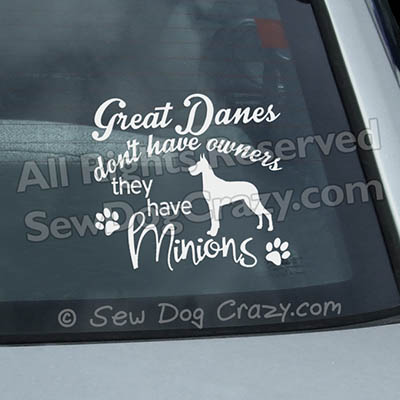Funny Great Dane Car Window Stickers