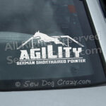 German Shorthaired Pointer Agility Car Window Stickers
