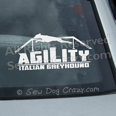 Italian Greyhound Agility Car Stickers