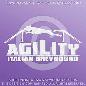 Italian Greyhound Agility Decals