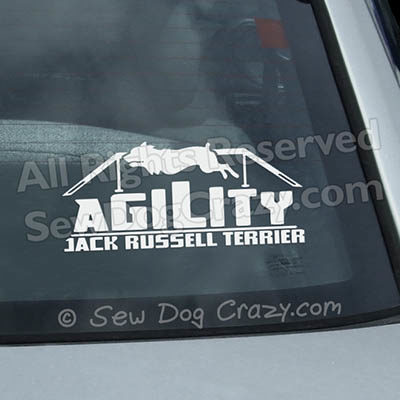 Jack Russell Terrier Agility Car Window Sticker
