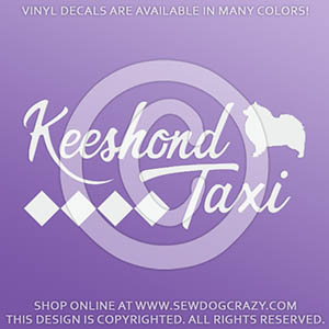 Keeshond Taxi Decals