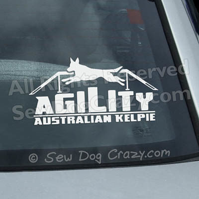 Australian Kelpie Agility Window Decals