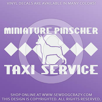 Min Pin Taxi Car Decals