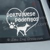 Love Smooth Portuguese Podengos Window Stickers