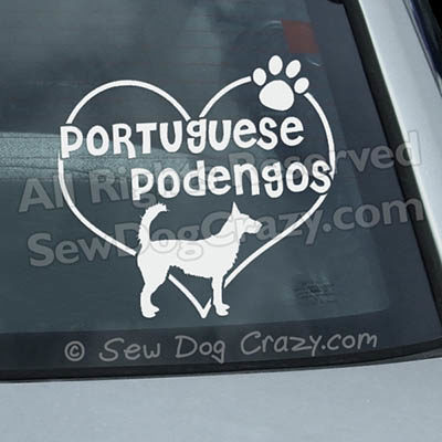 Love Portuguese Podengos Decal