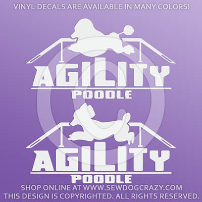 Poodle Agility Vinyl Stickers