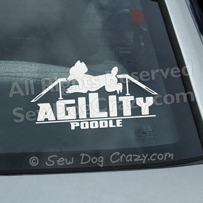 Puppy cut Poodle Agility Decals