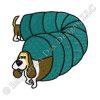 Cartoon Basset Hound Agility Embroidery