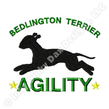 Bedlington Terrier Agility Embroidery