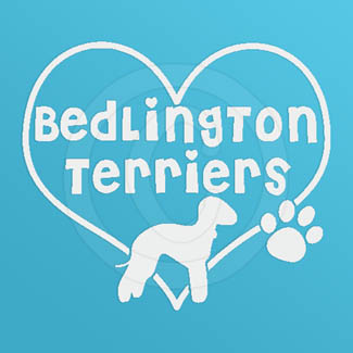 I Love Bedlington Terriers Decal