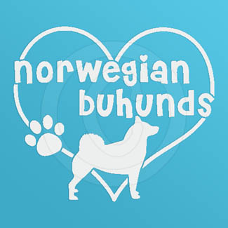 I Love Norwegian Buhunds Decals