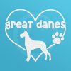 I Love Great Danes Decals