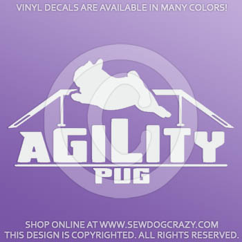 Vinyl Pug Agility Decals