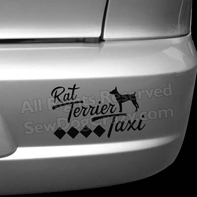 Rat Terrier Taxi Bumper Stickers